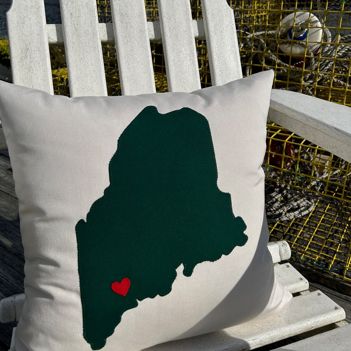 Maine State Lewiston Heart pillow