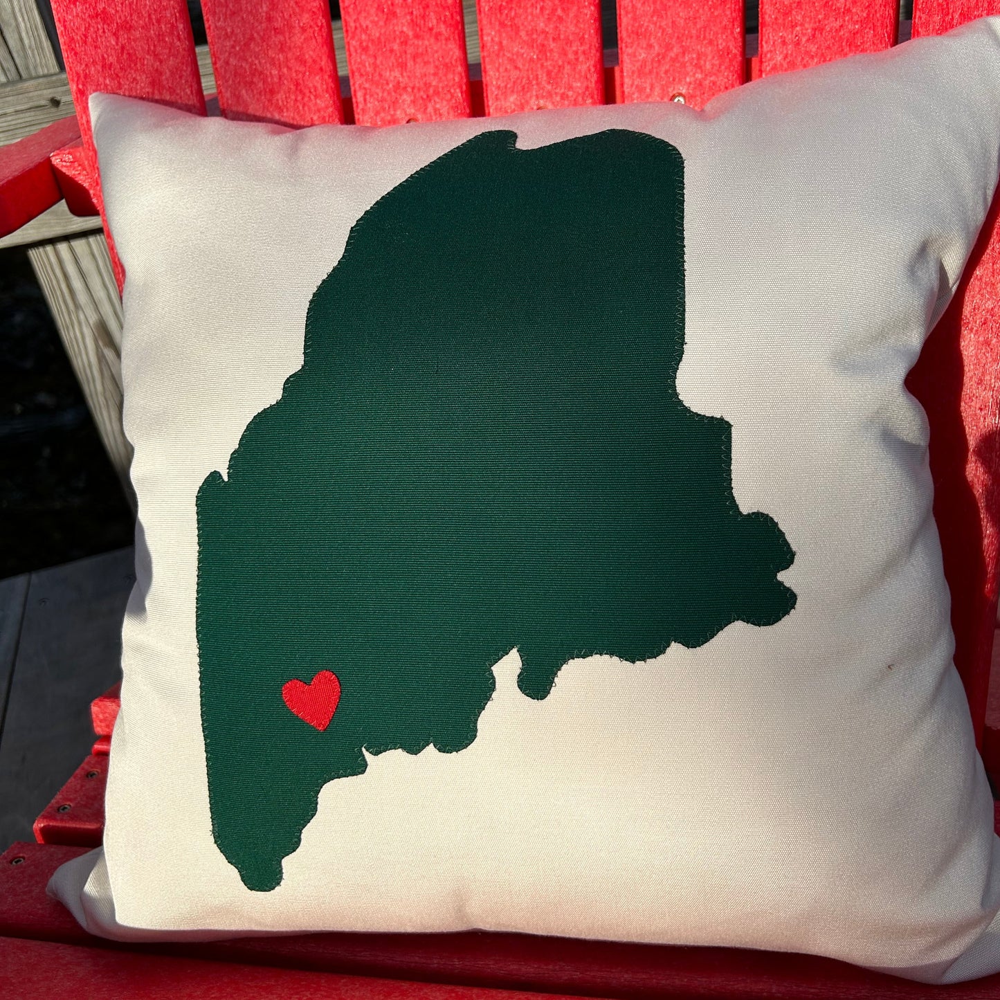 State of Maine Lewiston Heart pillow