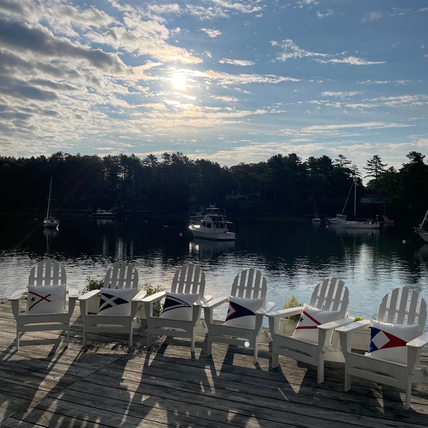 Bucks Harbor Yacht Club Pillow