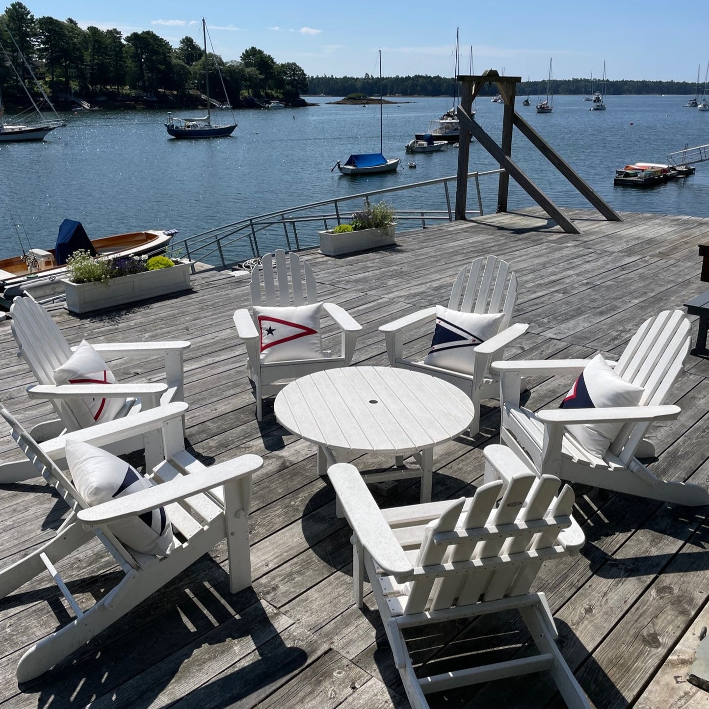 Bar Harbor Yacht Club Pillow