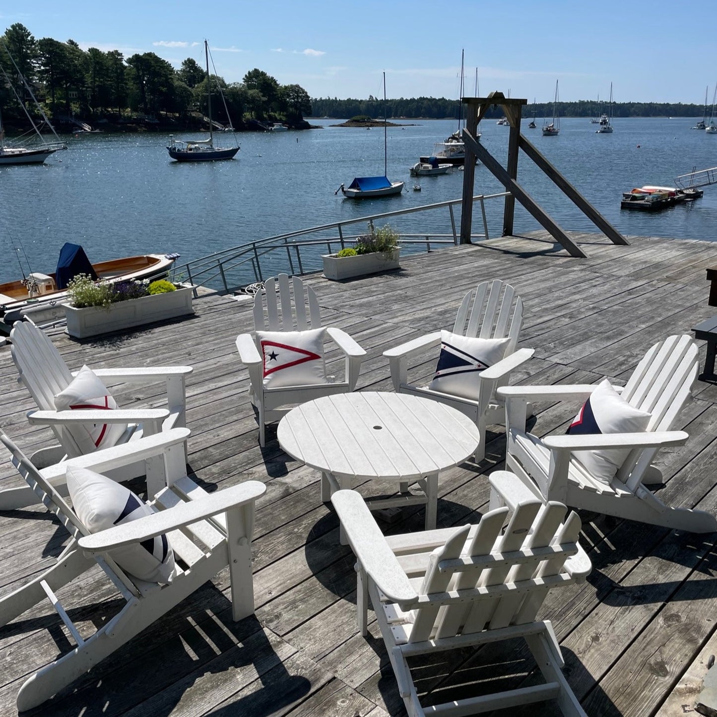 Bucks Harbor Yacht Club Pillow