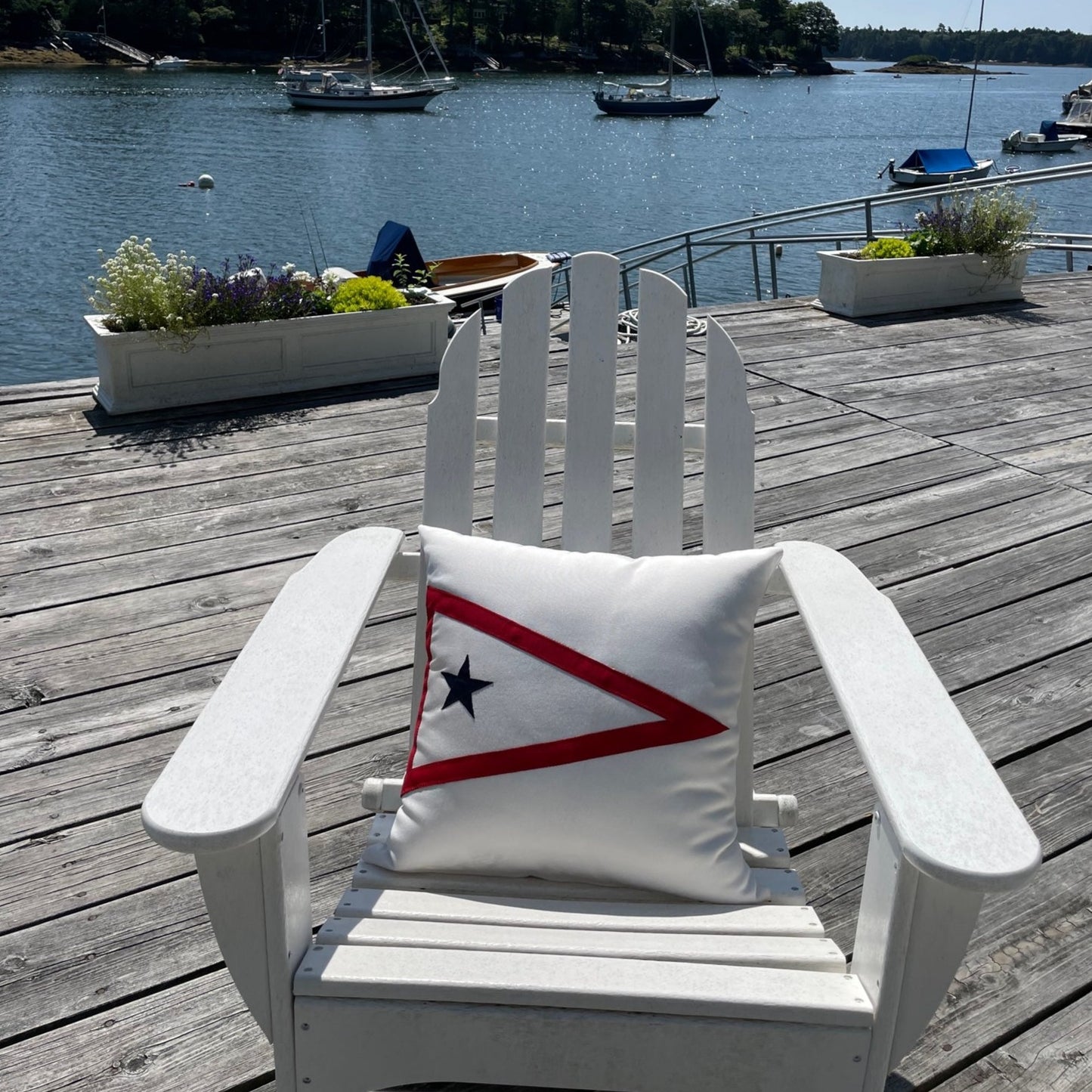 Bucks Harbor Yacht Club Pillow