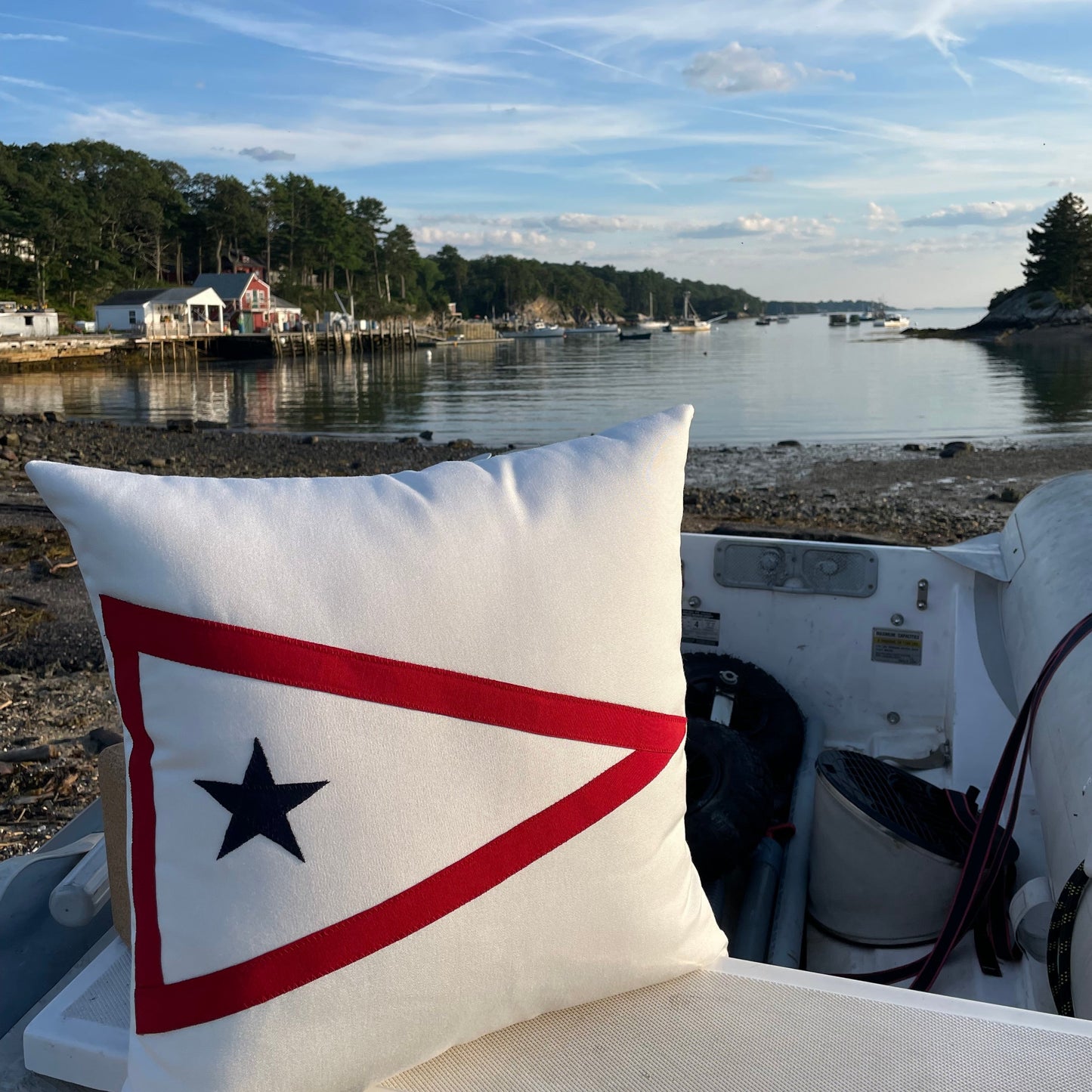 Bucks Harbor Yacht Club Pillow