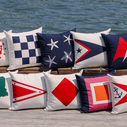 F (Foxtrot) - Code Flag Pillow