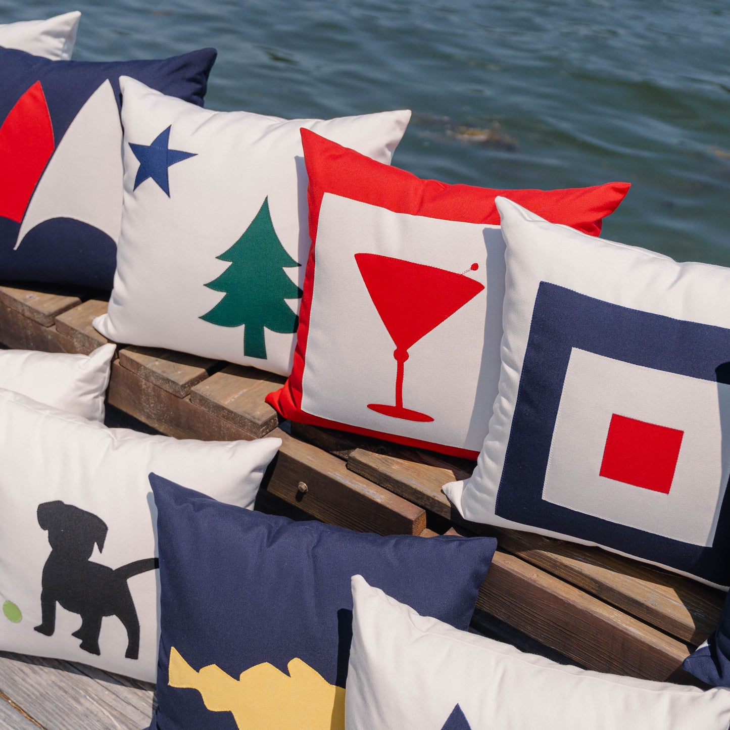 Cocktail Flag Pillow