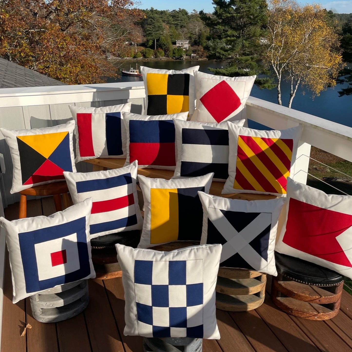 Y (Yankee) - Code Flag Pillow