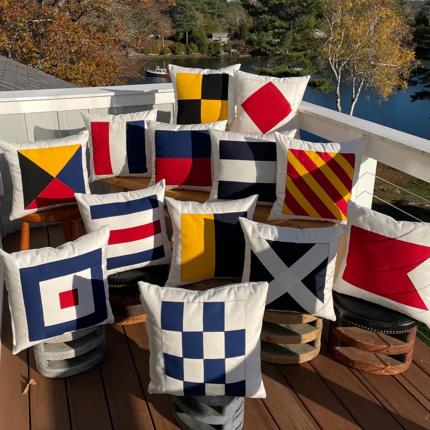 M (Mike) - Code Flag Pillow