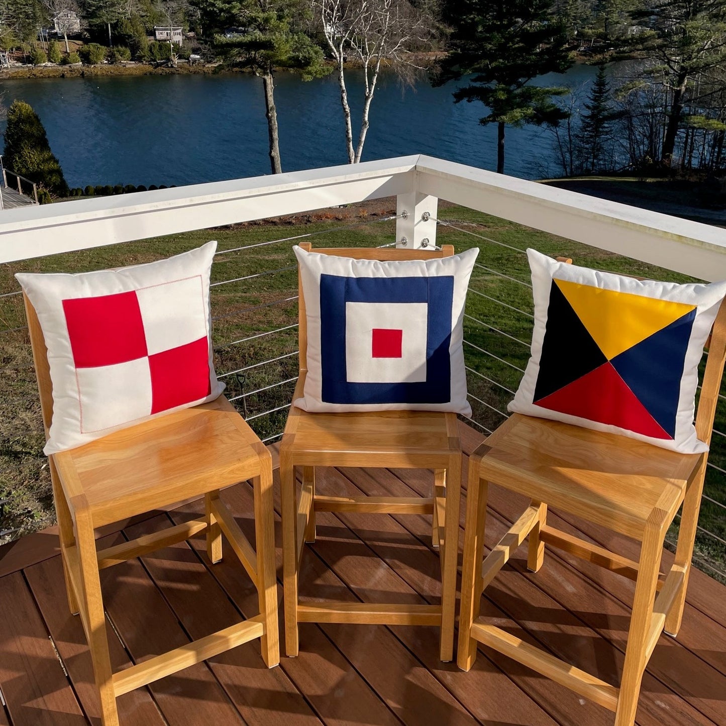 W (Whiskey) - Code Flag Pillow