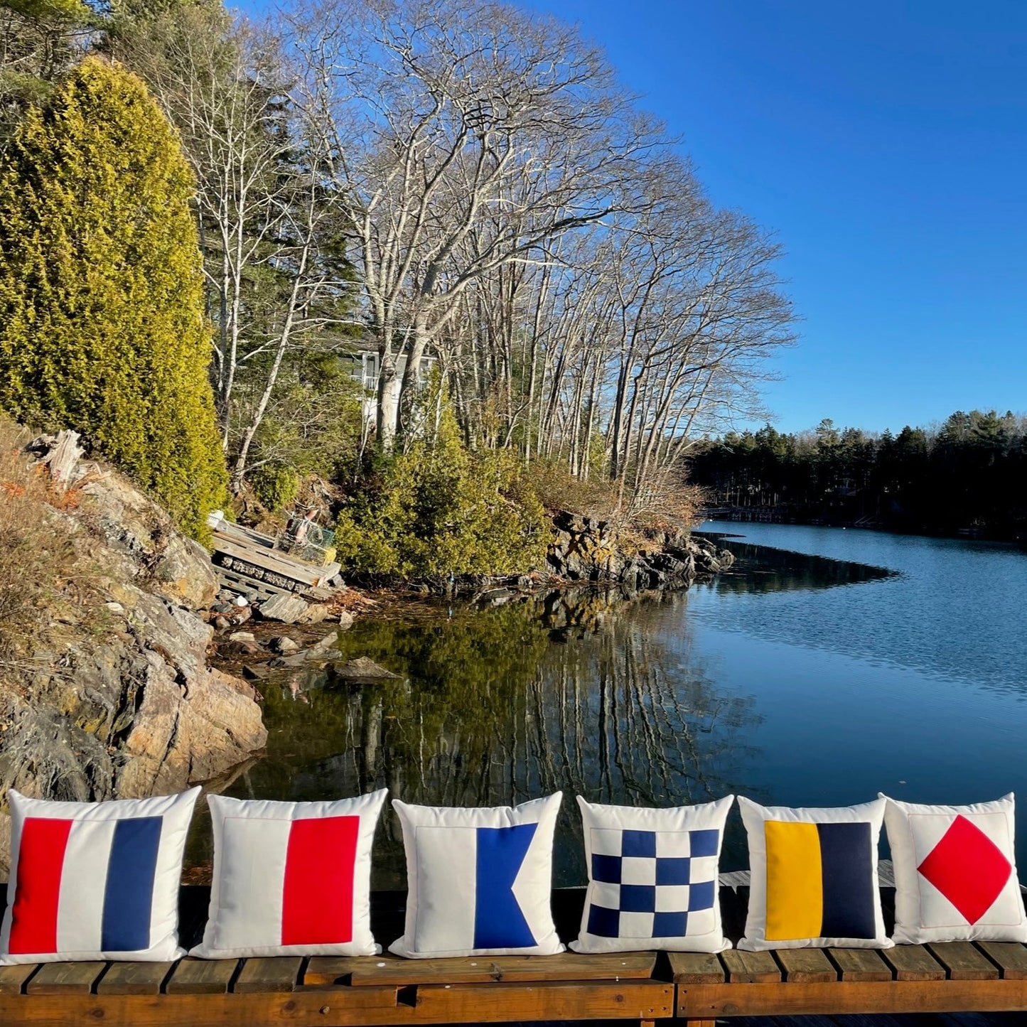 H (Hotel) - Code Flag Pillow