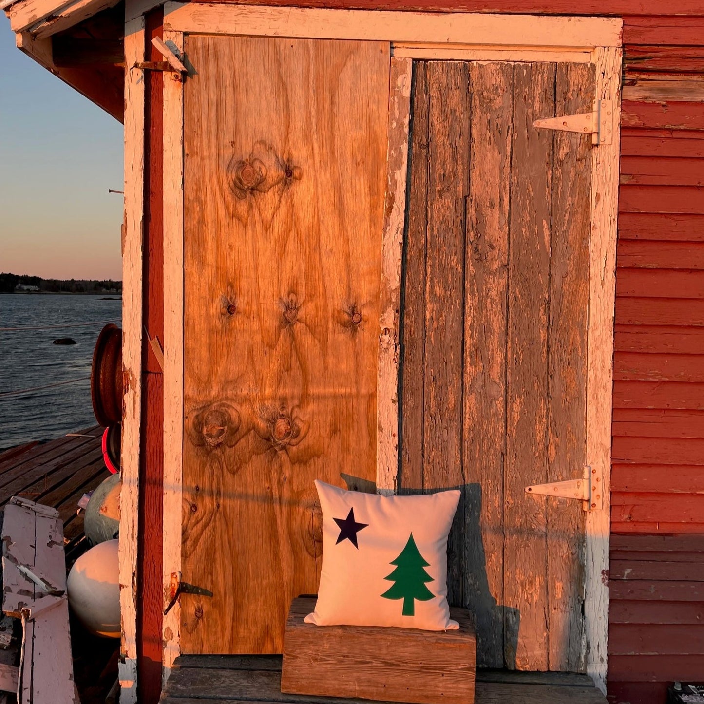 Maine State Flag Pillow
