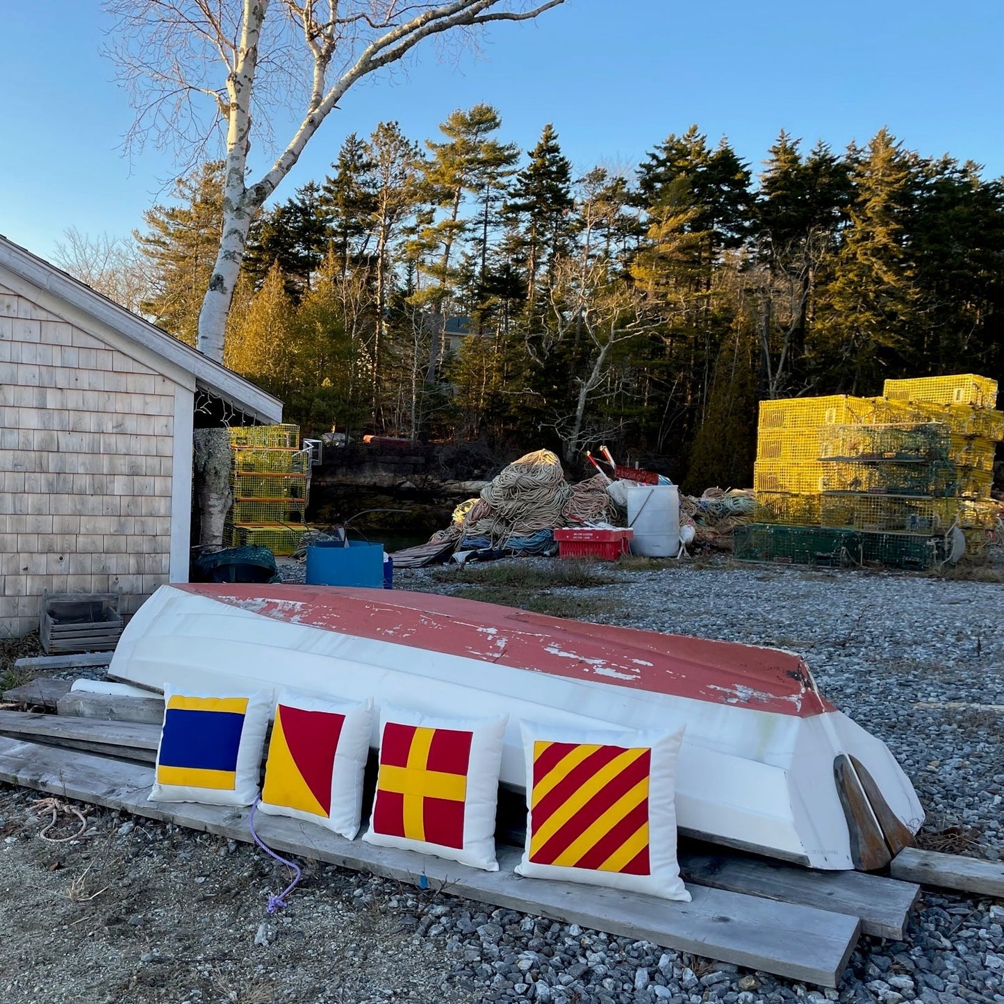 R (Romeo) - Code Flag Pillow