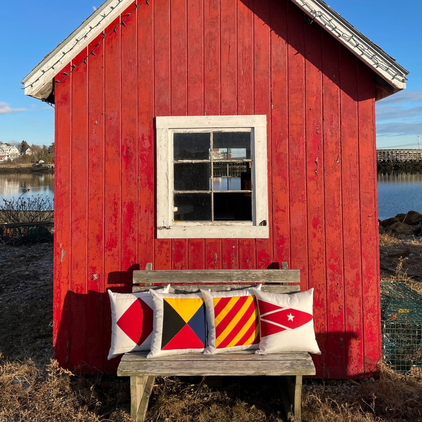 F (Foxtrot) - Code Flag Pillow