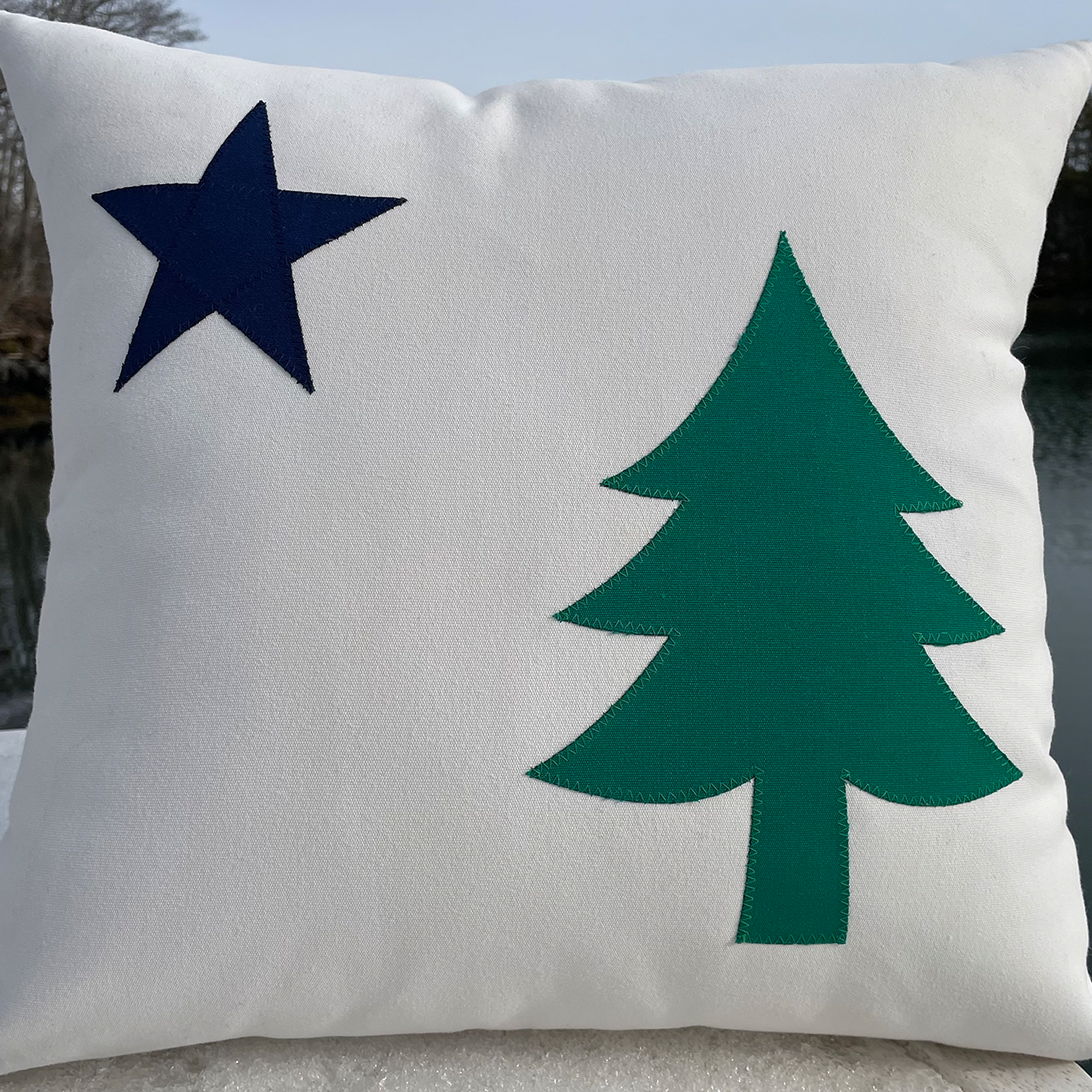 Maine State Flag Pillow