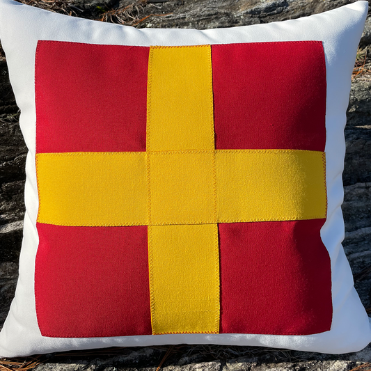 R (Romeo) - Code Flag Pillow