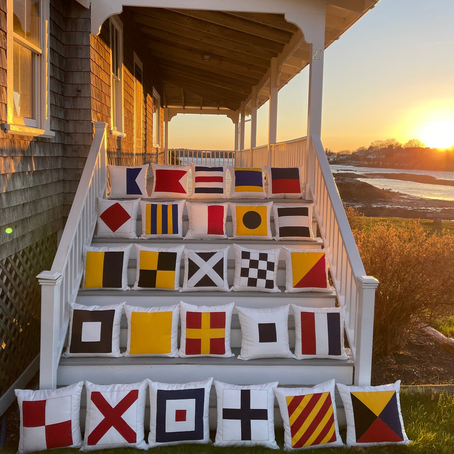 R (Romeo) - Code Flag Pillow