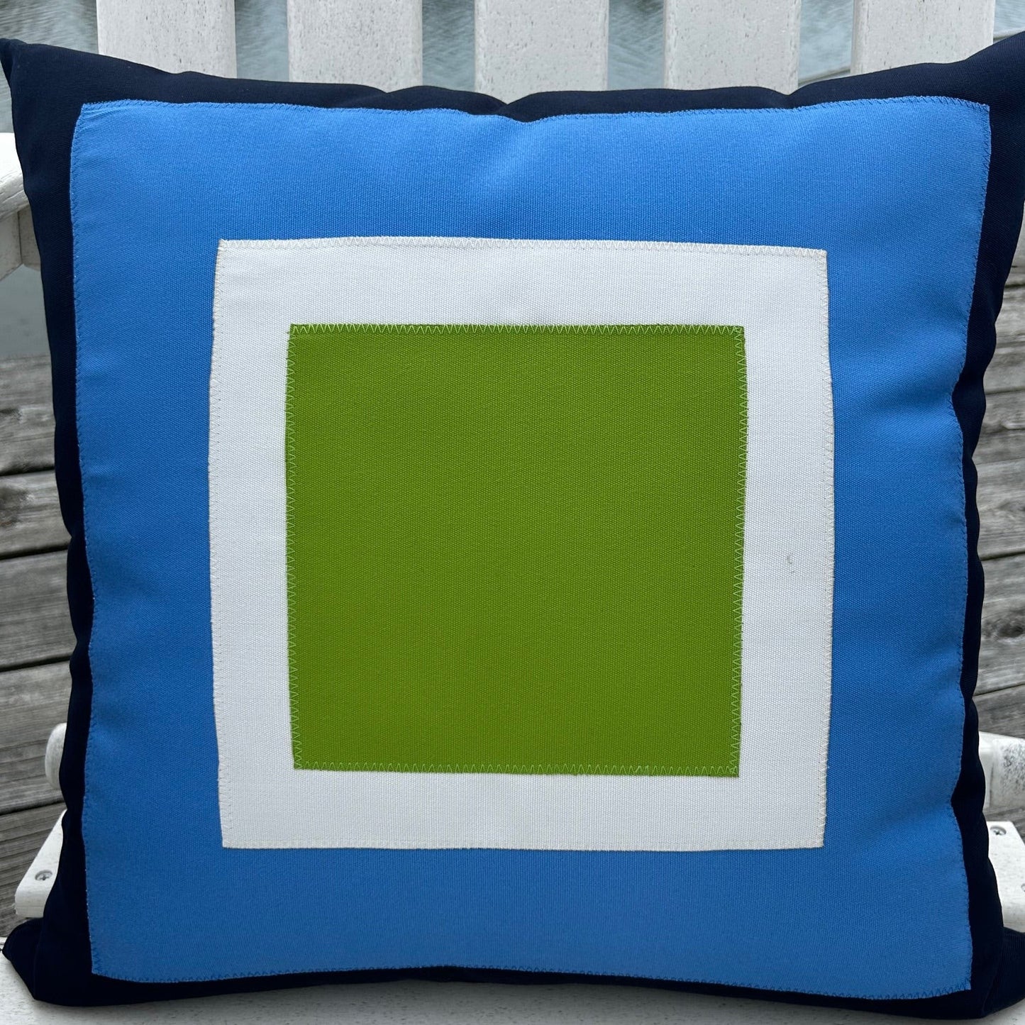 Sky Blue Colorblock Pillow