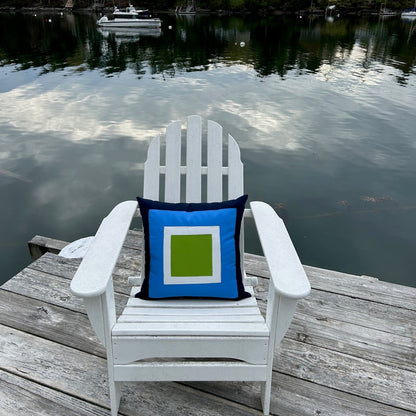 Sky Blue Colorblock Pillow