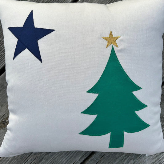 Holiday Maine State Flag Pillow