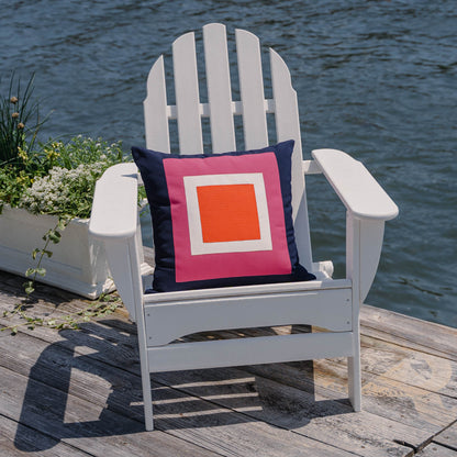 Hot Pink Colorblock Pillow