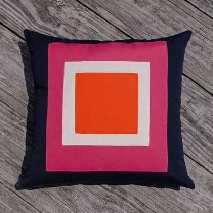 Hot Pink Colorblock Pillow