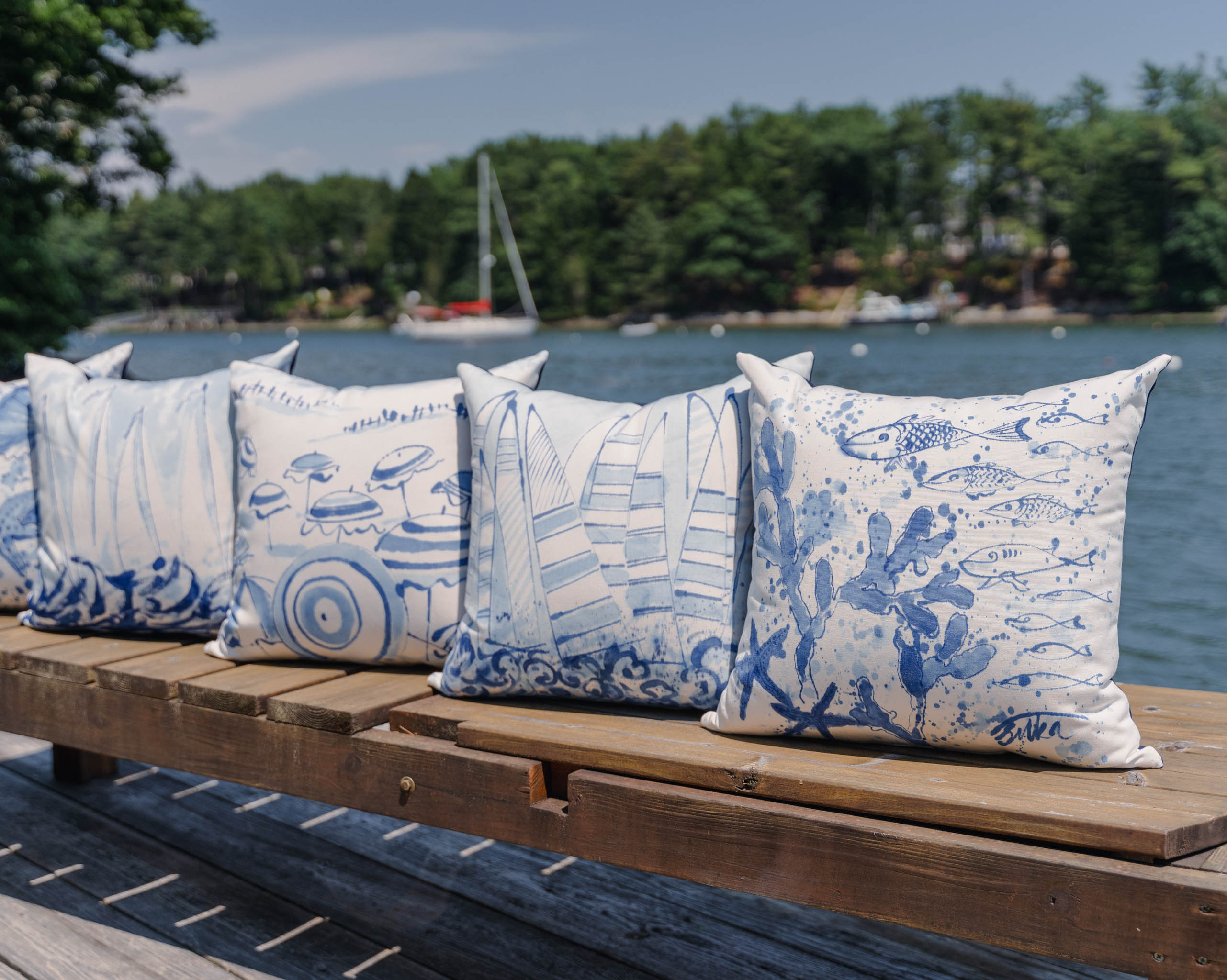 Outdoor nautical pillows best sale