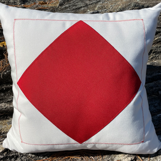 F (Foxtrot) - Code Flag Pillow