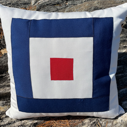 W (Whiskey) - Code Flag Pillow